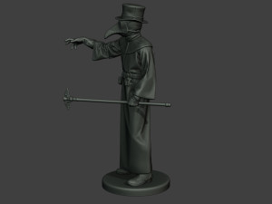 hans plague doctor pds003 3D Baskı Modeli