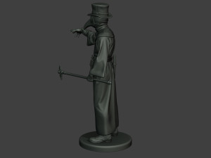 hans plague doctor pds003 3D Baskı Modeli