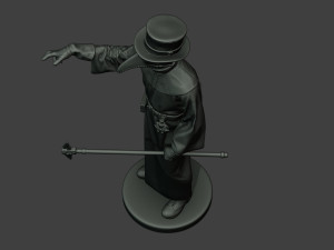 hans plague doctor pds003 3D Baskı Modeli