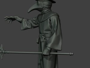 hans plague doctor pds003 3D Baskı Modeli