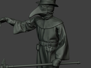 hans plague doctor pds003 3D Baskı Modeli