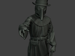 hans plague doctor pds003 3D Baskı Modeli