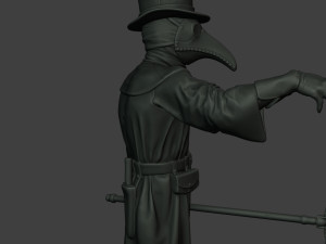 hans plague doctor pds003 3D Baskı Modeli