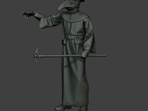 hans plague doctor pds003 3D Baskı Modeli
