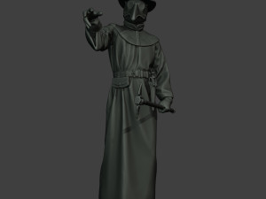 hans plague doctor pds003 3D Baskı Modeli