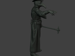 hans plague doctor pds003 3D Baskı Modeli
