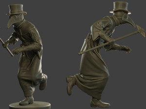 hans plague doctor pds004 3D Baskı Modeli