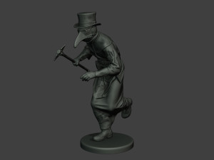 hans plague doctor pds004 3D Baskı Modeli