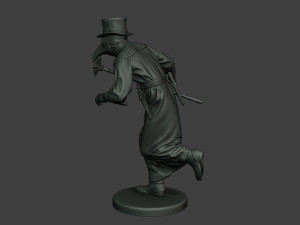 hans plague doctor pds004 3D Baskı Modeli