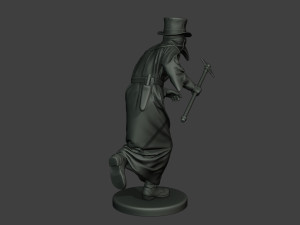 hans plague doctor pds004 3D Baskı Modeli