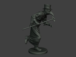 hans plague doctor pds004 3D Baskı Modeli
