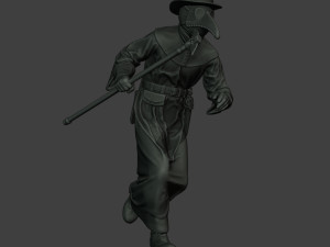 hans plague doctor pds004 3D Baskı Modeli