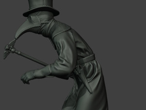 hans plague doctor pds004 3D Baskı Modeli