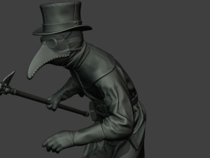 hans plague doctor pds004 3D Baskı Modeli