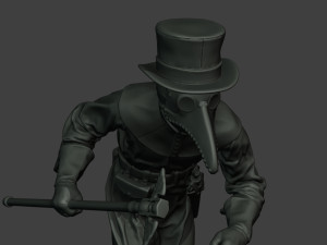 hans plague doctor pds004 3D Baskı Modeli