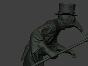 hans plague doctor pds004 3D Baskı Modeli