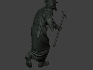 hans plague doctor pds004 3D Baskı Modeli