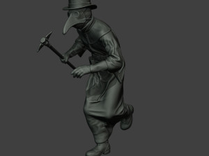 hans plague doctor pds004 3D Baskı Modeli
