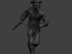 hans plague doctor pds004 3D Baskı Modeli