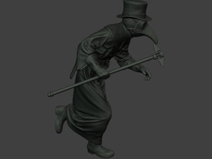 hans plague doctor pds004 3D Baskı Modeli
