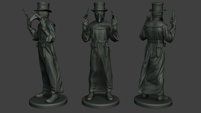 hans plague doctor pds005 3D printmodel .c4d .max .obj .3ds .fbx .stl .blend
