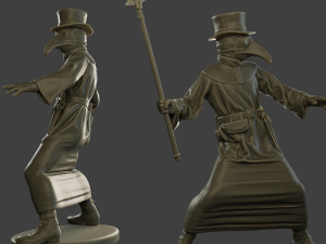 hans plague doctor pds006 3Dプリントモデル