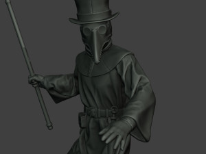 hans plague doctor pds006 3Dプリントモデル