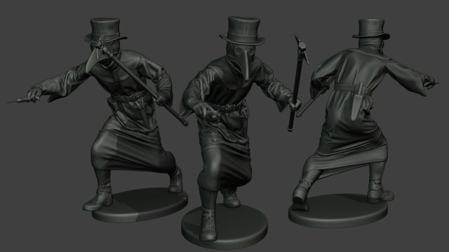 hans plague doctor pds007 3D Принт Модель .c4d .max .obj .3ds .fbx .stl .blend 