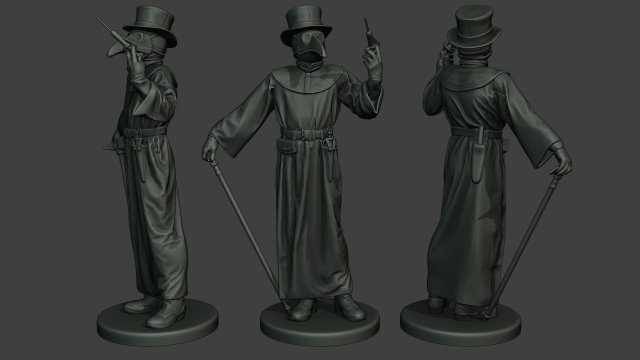 hans plague doctor pds008 3D Print Model .c4d .max .obj .3ds .fbx .stl .blend 