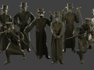 hans plague doctor pds pack 1 Modèles 3D en vedette