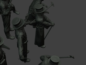 hans plague doctor pds pack 1 Modèles 3D en vedette