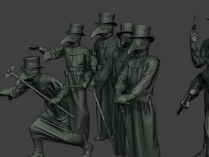 hans plague doctor pds pack 1 Modèles 3D en vedette
