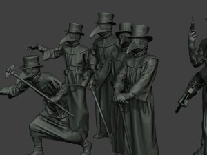 hans plague doctor pds pack 1 3D Print Model