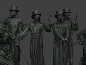 hans plague doctor pds pack 1 Modèles 3D en vedette