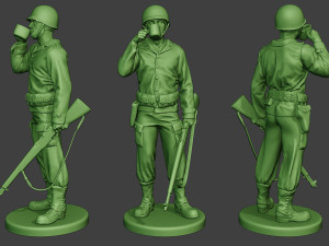 american soldier ww2 drinking a13 3D Print Model