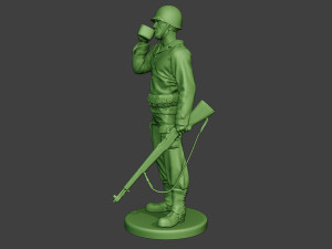 american soldier ww2 drinking a13 3D Принт Модель