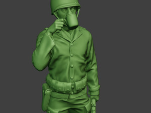american soldier ww2 drinking a13 3D Принт Модель