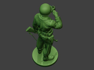 american soldier ww2 drinking a13 3D Print Model