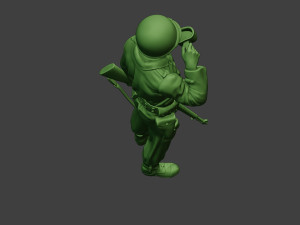 american soldier ww2 drinking a13 3D Принт Модель