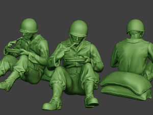 soldado americano ww2 comiendo 2 a13 Modelo de impresión 3D