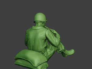 american soldier ww2 eating 2 a13 3D Print Model
