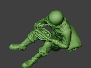 american soldier ww2 eating 2 a13 3D Baskı Modeli