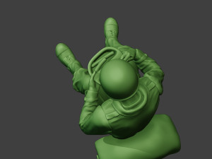american soldier ww2 eating 2 a13 3D Baskı Modeli