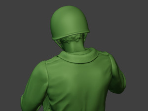 american soldier ww2 eating 2 a13 3D Baskı Modeli