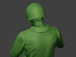 american soldier ww2 eating 2 a13 3D Print Model