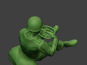 american soldier ww2 eating 2 a13 3D Baskı Modeli