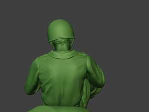 american soldier ww2 eating 2 a13 3D Baskı Modeli