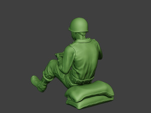 american soldier ww2 eating 3 a13 Modelo de impresión 3D