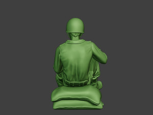 american soldier ww2 eating 3 a13 Modelo de impresión 3D
