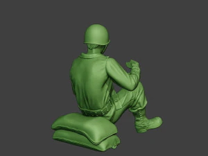 american soldier ww2 eating 3 a13 3D Print Model